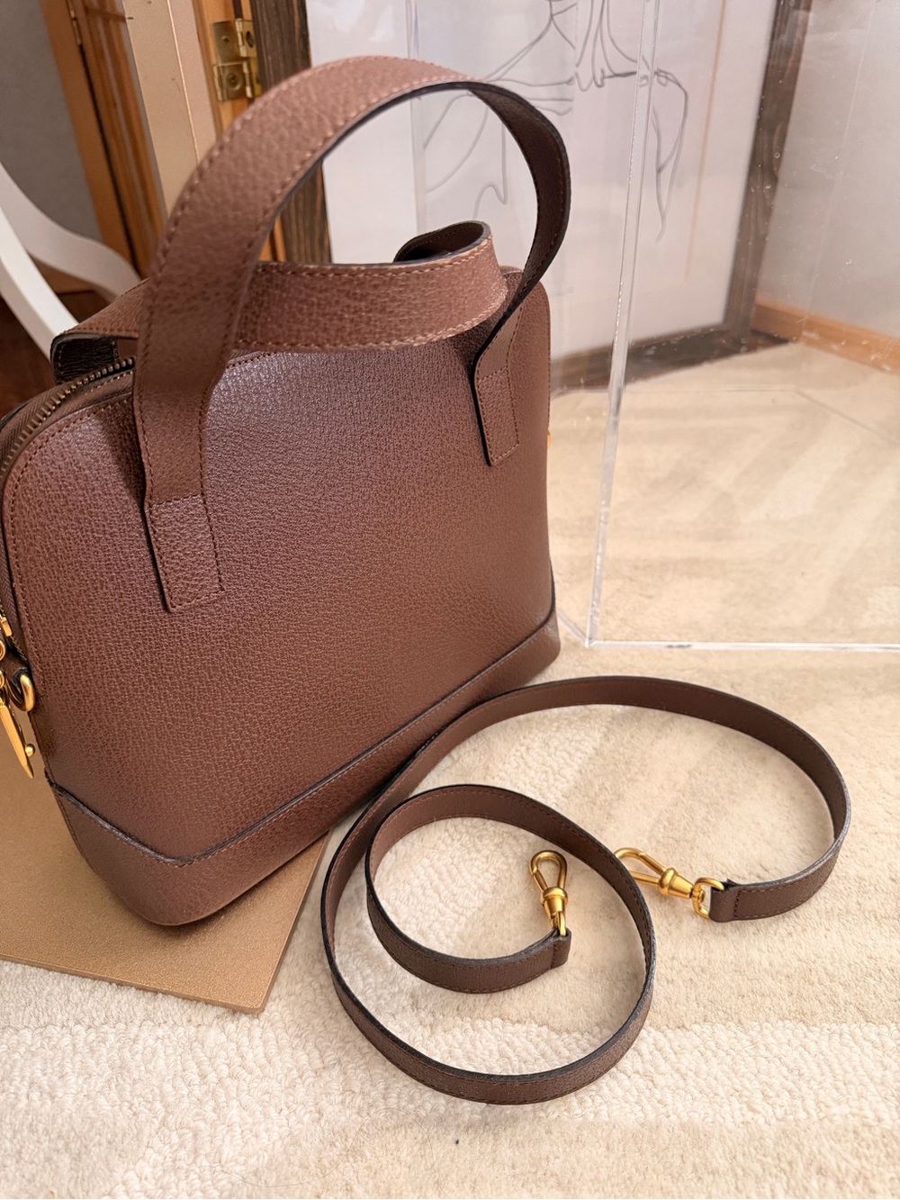Vintage Celine Paris Brown Leather Top Handle Bag 🤎✨ - Picture 10 of 14